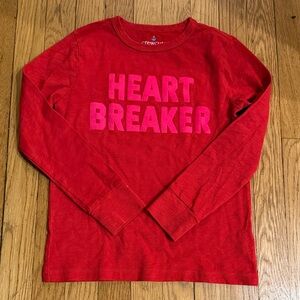 Crewcuts Red Long-Sleeve Tee with Pink "HEART BREAKER" Graphic